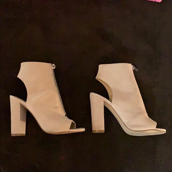 COPY - Suede peep toe boots - Picture 3 of 7